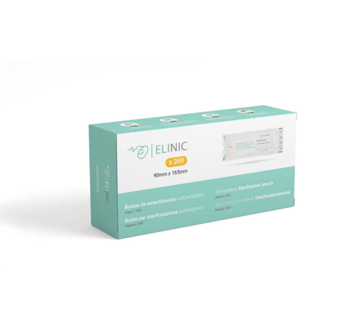 Bolsas de esterilización por vapor y EtO 90*165mm (200 uds.)